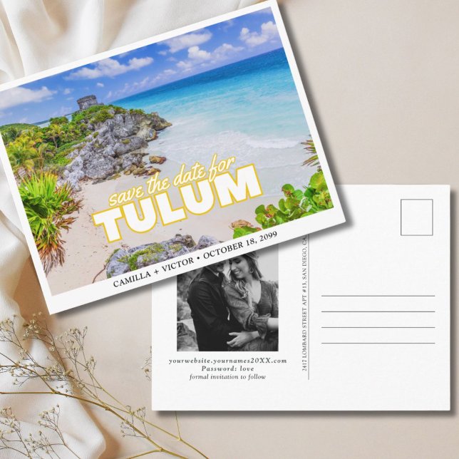 Tulum Wedding Save the Date Mexico Postcard (Tulum Wedding Save the Date Mexico Postcard
)