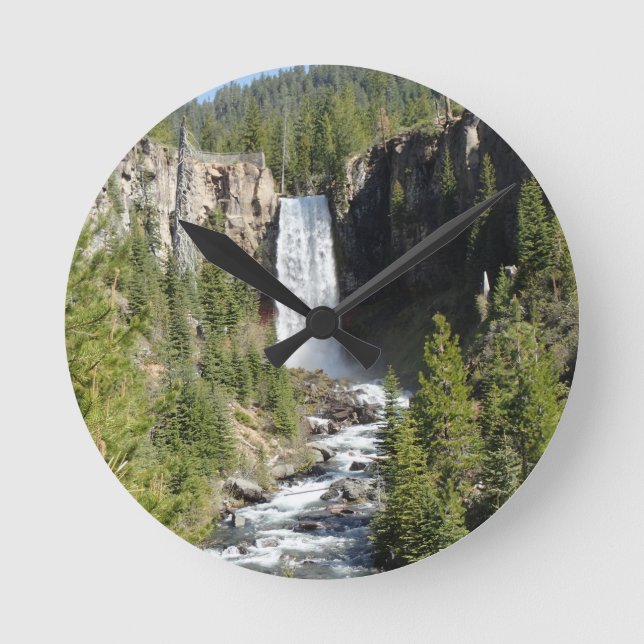 Tumalo Falls, OR Round Clock (Front)