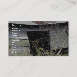 Tumble Down Farm Shed With Fallen Roof Business Card