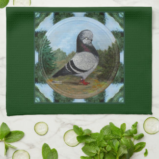 Tumbler Blue Grizzle Pigeon Tea Towel