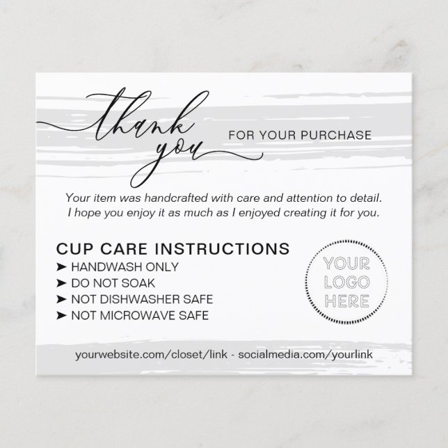 Tumbler Care Shop Insert Flyer (Front)