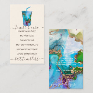 Tumbler Care Vinyl Mug Art Instructions Business Card