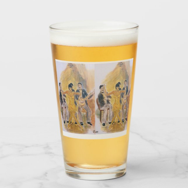 Tumbler Glass Cup :  Roaring Twenties (Front Filled)