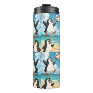 tumbler penquins playing volleyball