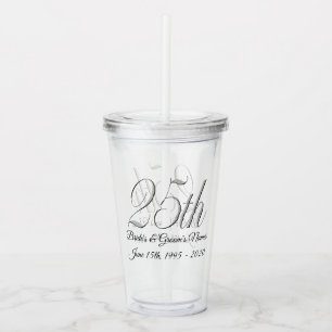 Tumbler - Personalised 25th Wedding Anniversary