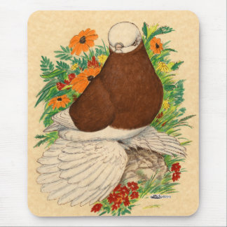 Tumbler Pigeon Red Bald Muffed Mouse Pad