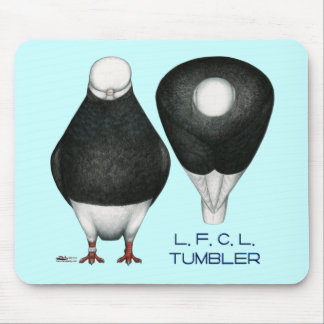 Tumbler Pigeon Standard Black Bald Mouse Pad