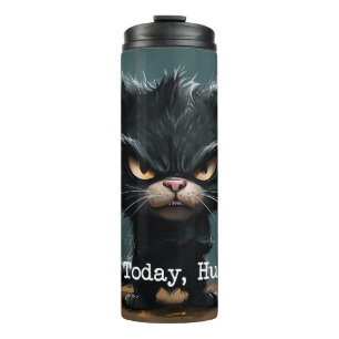 Tumbler with funny cat design