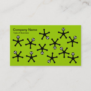 Tumblers - Black on Martian Green Business Card