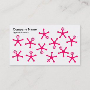 Tumblers - Neon Red on White Business Card