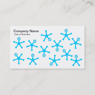 Tumblers - Sky Blue on White Business Card