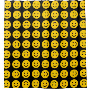 Tumbling - Amber on Black Shower Curtain