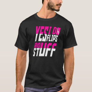 Tumbling Athletes Acrobats Gymnasts Flips Sport T-Shirt