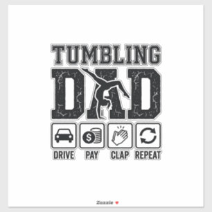 Tumbling Dad Drive Pay Clap Repeat Shirt Design_1