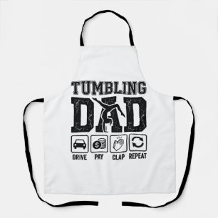 Tumbling Dad Drive Pay Clap Repeat Shirt Design_1 Apron
