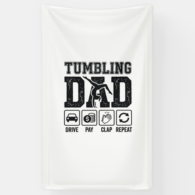 Tumbling Dad Drive Pay Clap Repeat Shirt Design_1 Banner (Vertical)