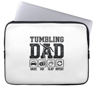 Tumbling Dad Drive Pay Clap Repeat Shirt Design_1 Laptop Sleeve
