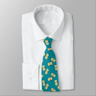 Tumbling Dice Gambling Teal Two-sided Tie
