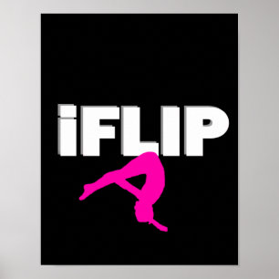 Tumbling gymnast poster