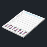 Tumbling Gymnastics Acro Dance Coach To Do List Notepad<br><div class="desc">List-style to do list note pad design features an original marker illustration of a girl gymnast or tumbler in a pink and blue leotard. Just personalise with the name of your favourite dancer, gymnast, dance teacher or coach. Lots of additional illustrated notepads are also available from this shop. This design...</div>