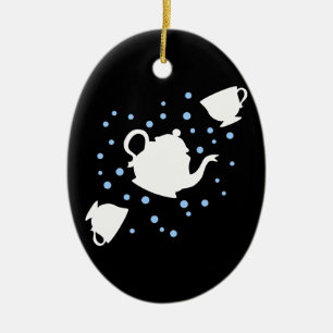 Tumbling Tea Party Ceramic Tree Decoration