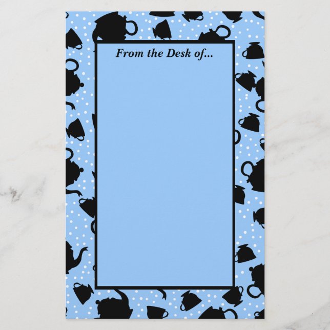 Tumbling Tea Party Stationery (Front)