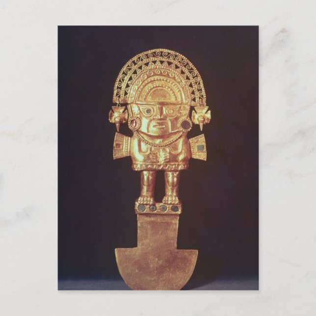 Tumi or ceremonial knife in  shape of Naylamp Postcard (Front)