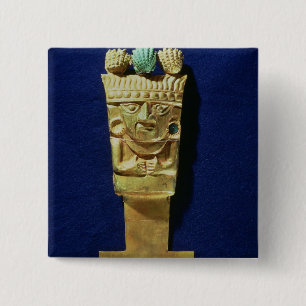 Tumi or ceremonial knife in the shape of 15 cm square badge