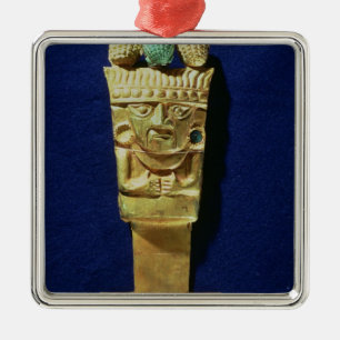 Tumi or ceremonial knife in the shape of metal tree decoration