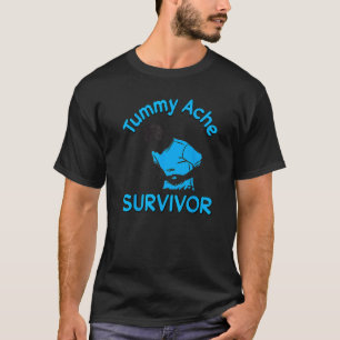 Tummy Ache Survivor Stomachache IBS Vintage Retro T-Shirt