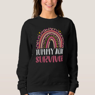 Tummy Ache Survivor Tummy Humor Retro Vintage 4 Sweatshirt