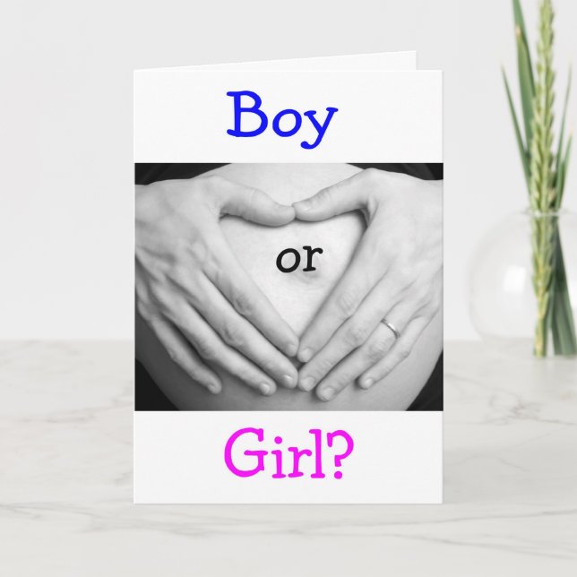 Tummy Heart Gender Reveal Invitation (Front)