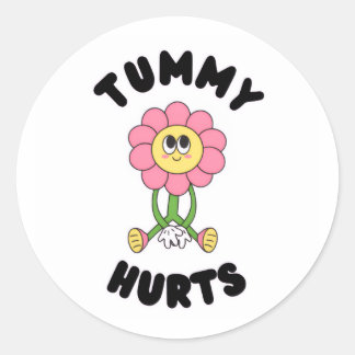'Tummy Hurts' Cute Funny Health Awareness Sticker