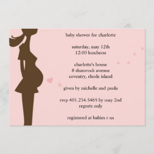 tummy love; baby shower invitation