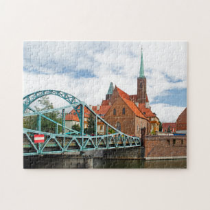 Tumski Bridge, Wroclaw, Poland Jigsaw Puzzle