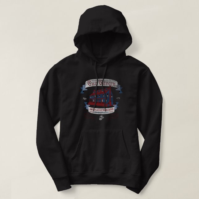 Tun Tavern - Birthplace of the US Marine Corps - S Hoodie (Design Front)
