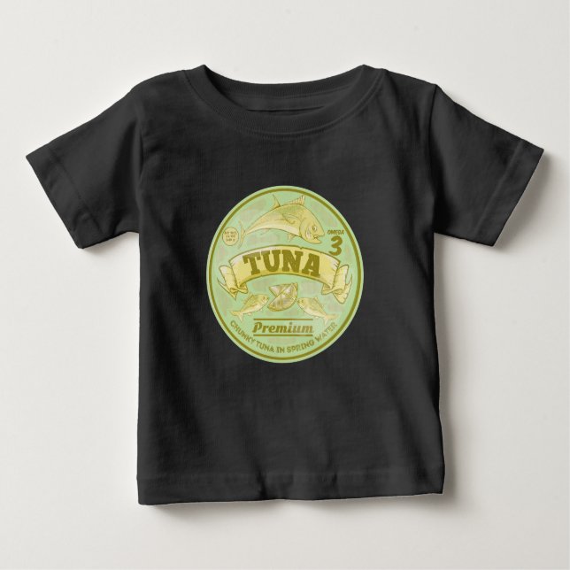 Tuna can pop art tinned fish baby T-Shirt (Front)