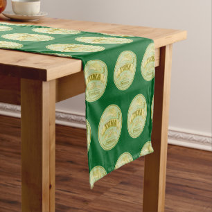 Tuna can pop art tinned fish short table runner
