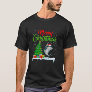 Tuna Christmas Tree Lights Funny Xmas Tuna Lover T-Shirt