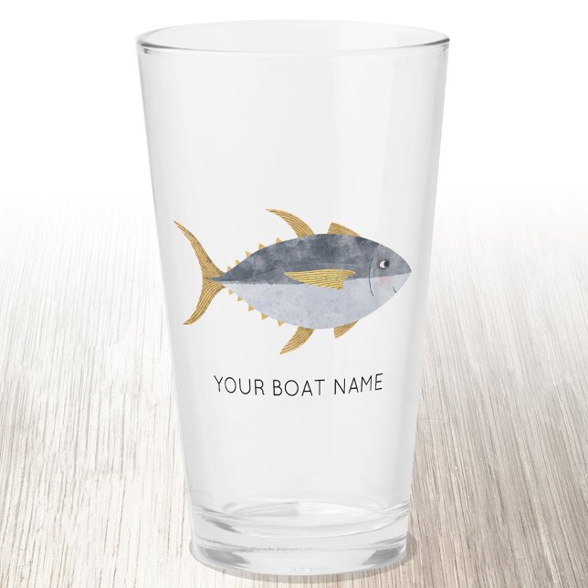 Tuna Fish Boat Name Glass (Creator Uploaded)