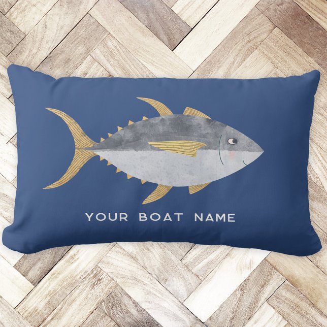Tuna Fish Boat Name Lumbar Cushion (Creator Uploaded)