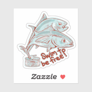 Tuna Fish esacping a tin