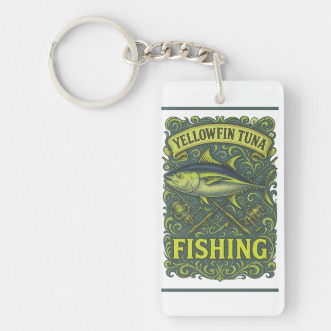 tuna fish fishing key ring (Front)