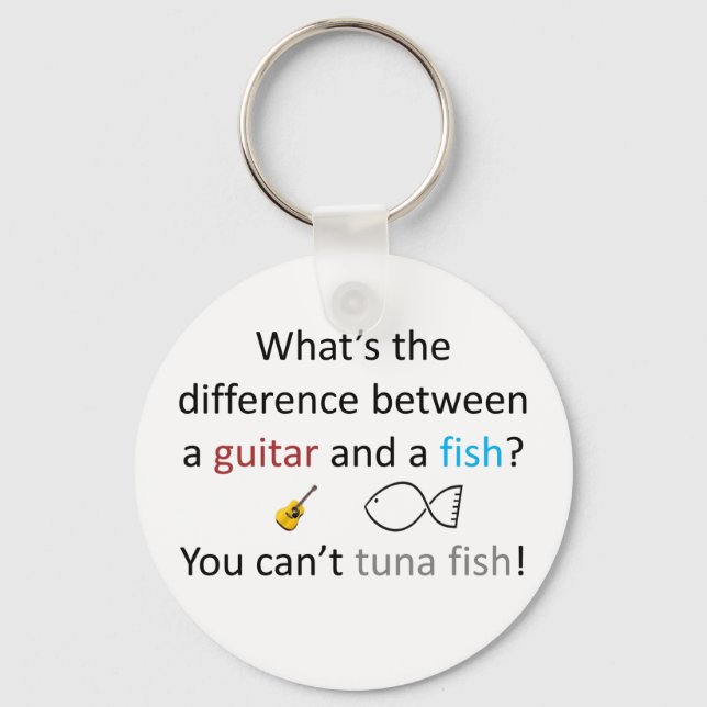 Tuna Fish Joke Key Ring (Front)
