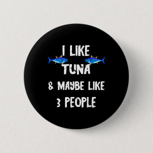 Tuna Fish Predatory Fish Tuna Box Funny Tuna 6 Cm Round Badge