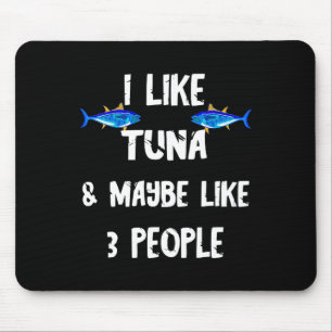 Tuna Fish Predatory Fish Tuna Box Funny Tuna Mouse Pad