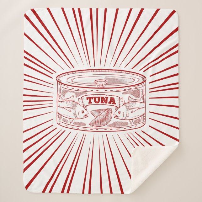 Tuna Fish Sherpa Blanket (Front)