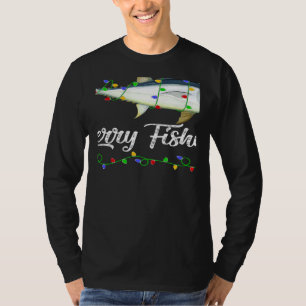 Tuna Fish Xmas Lighting Tuna Fish Merry Christmas T-Shirt