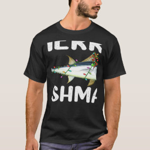 Tuna Fish Xmas Lights Reindeer Hat Tuna Fish Chris T-Shirt