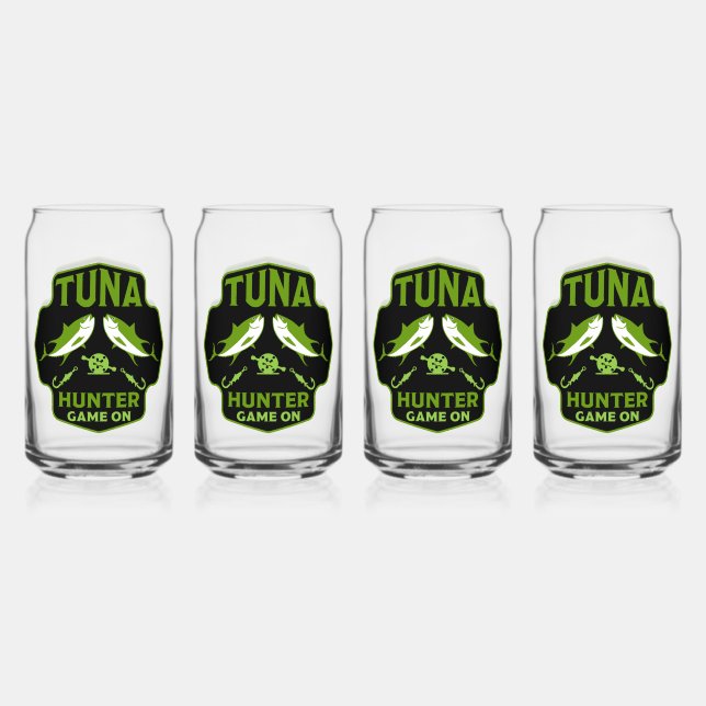 Tuna Game Fishing Can Glass (Front)